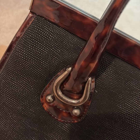 Stuart Weitzman Black and Brown Tote Bag - Picture 5 of 9